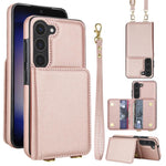 Portafoglio a tracolla con doppia fibbia, retro RFID e custodia in pelle per telefono., For Samsung Galaxy S23+ 5G, For Samsung Galaxy S23 5G, For Samsung Galaxy S22 Ultra 5G