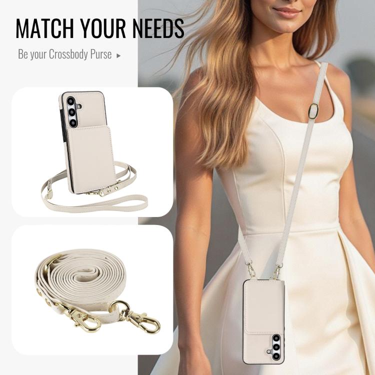 Portafoglio a tracolla con doppia fibbia, retro RFID e custodia in pelle per telefono., For Samsung Galaxy S24+ 5G, For Samsung Galaxy S24 5G, For Samsung Galaxy S23 Ultra 5G