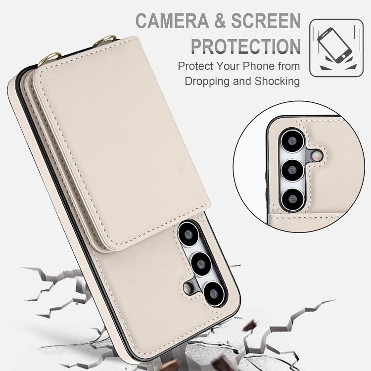 Portafoglio a tracolla con doppia fibbia, retro RFID e custodia in pelle per telefono., For Samsung Galaxy S24+ 5G, For Samsung Galaxy S24 5G, For Samsung Galaxy S23 Ultra 5G
