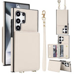Portafoglio a tracolla con doppia fibbia, retro RFID e custodia in pelle per telefono., For Samsung Galaxy S25 Ultra 5G, For Samsung Galaxy S24 FE 5G, For Samsung Galaxy S24 Ultra 5G