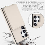 Portafoglio a tracolla con doppia fibbia, retro RFID e custodia in pelle per telefono., For Samsung Galaxy S25 Ultra 5G, For Samsung Galaxy S24 FE 5G, For Samsung Galaxy S24 Ultra 5G