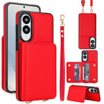 Portafoglio a tracolla con doppia fibbia, retro RFID e custodia in pelle per telefono., For Samsung Galaxy S25 Edge 5G, For Samsung Galaxy S25 5G, For Samsung Galaxy S25+ 5G