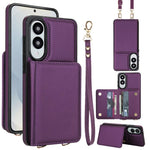 Portafoglio a tracolla con doppia fibbia, retro RFID e custodia in pelle per telefono., For Samsung Galaxy S25 Edge 5G, For Samsung Galaxy S25 5G, For Samsung Galaxy S25+ 5G