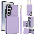 Portafoglio a tracolla con doppia fibbia, retro RFID e custodia in pelle per telefono., For Samsung Galaxy S26+ 5G, For Samsung Galaxy S26 Ultra 5G, For Samsung Galaxy S26 5G
