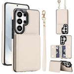 Portafoglio a tracolla con doppia fibbia, retro RFID e custodia in pelle per telefono., For Samsung Galaxy S26+ 5G, For Samsung Galaxy S26 Ultra 5G, For Samsung Galaxy S26 5G