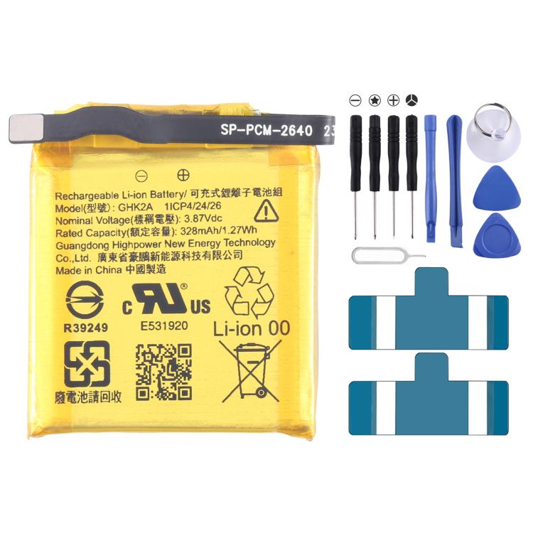 Battery Replacement, For Fitbit GHK2A 328mAh