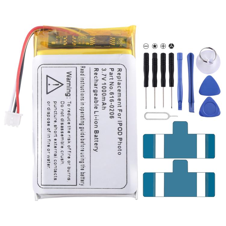 Batteria di ricambio da 1000 mAh per iPod Photo 20G 30G 60G a1059 1099 616-0206, For iPod Photo 20G 30G 60G