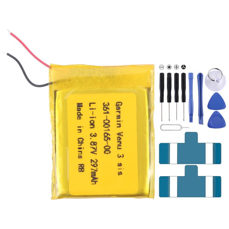 Sostituzione della batteria, For Garmin venu 2S 361-00137-10 225mAh, For Garmin Approach S60 361-00097-00 300mAh, For Garmin Fenix 6X / 6X Pro 361-00126-00 455mAh, For Garmin Fenix 5X / 5X Plus 361-00098-00 500mAh                                       ...