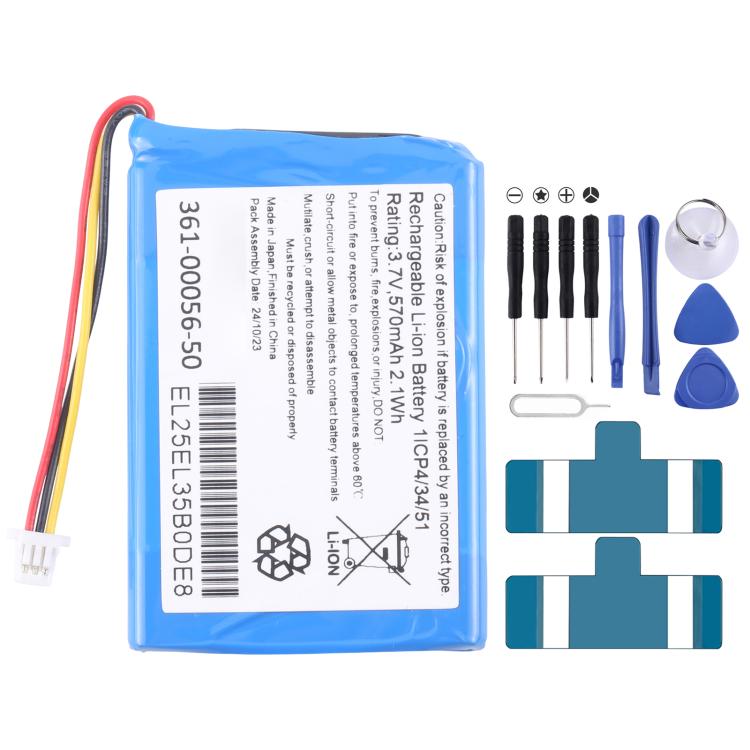 For Garmin Drive50LM/51LMT/52LMGPS 361-00056-50 570mAh Battery Replacement, For Garmin Drive50LM/51LMT/52LMGPS