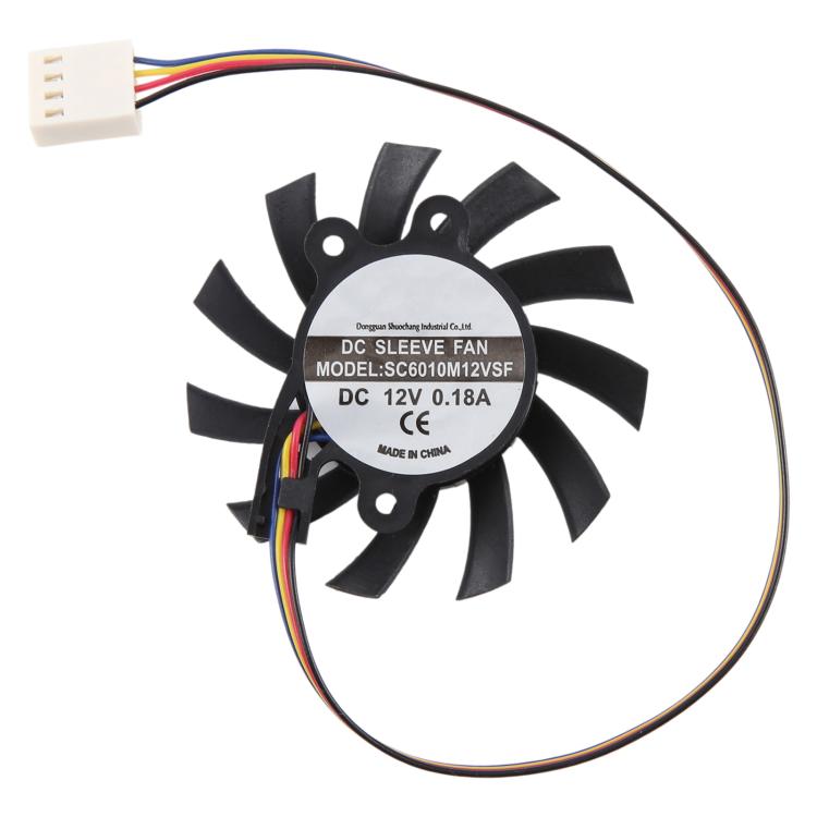 For SEEWO SC6010M12VSF DC12V 0.18A 4Pin Cooling Fan, 4Pin Fan blade diameter 55mm