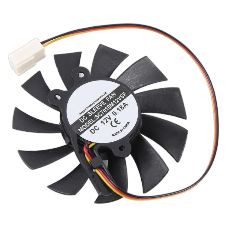 Ventola di raffreddamento SEEWO SC7010M12VSF DC12V 0.18A 3 pin, 3Pin Fan blade diameter 65mm