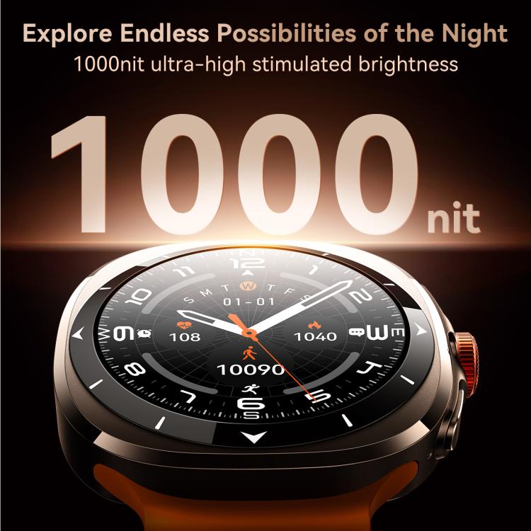 Smartwatch JOYROOM Venture Series JR-FV2, supporta chiamate Bluetooth, monitoraggio del sonno, dell'ossigeno nel sangue, della frequenza cardiaca e della pressione sanguigna.