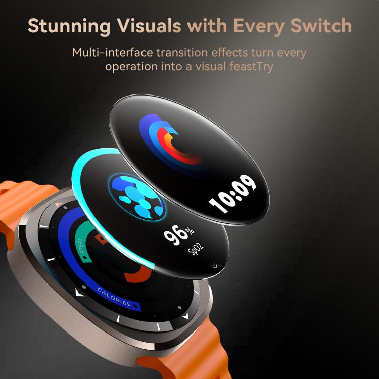 Smartwatch JOYROOM Venture Series JR-FV2, supporta chiamate Bluetooth, monitoraggio del sonno, dell'ossigeno nel sangue, della frequenza cardiaca e della pressione sanguigna.
