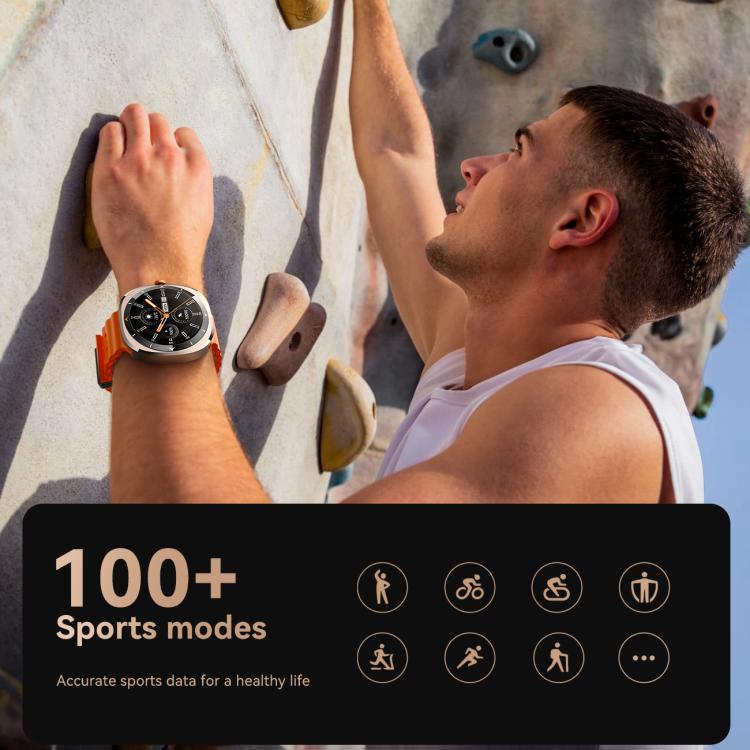 Smartwatch JOYROOM Venture Series JR-FV2, supporta chiamate Bluetooth, monitoraggio del sonno, dell'ossigeno nel sangue, della frequenza cardiaca e della pressione sanguigna.