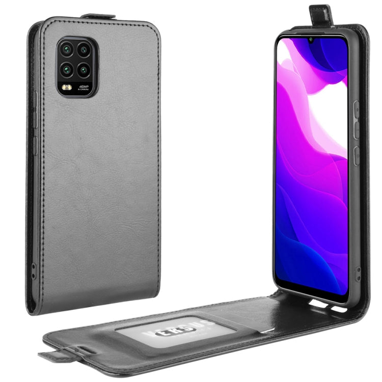Custodia protettiva in pelle a conchiglia verticale singola R64 Texture con slot per schede e cornice per foto, For Xiaomi Mi 10 Lite 5G