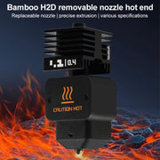 3D Printer Removable Nozzle Hot End For Bambu Lab H2D, 0.2mm Stainless Steel, 0.4mm Hardened Steel, 0.6mm Hardened Steel, 0.8mm Hardened Steel