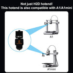3D Printer Removable Nozzle Hot End For Bambu Lab H2D, 0.2mm Stainless Steel, 0.4mm Hardened Steel, 0.6mm Hardened Steel, 0.8mm Hardened Steel