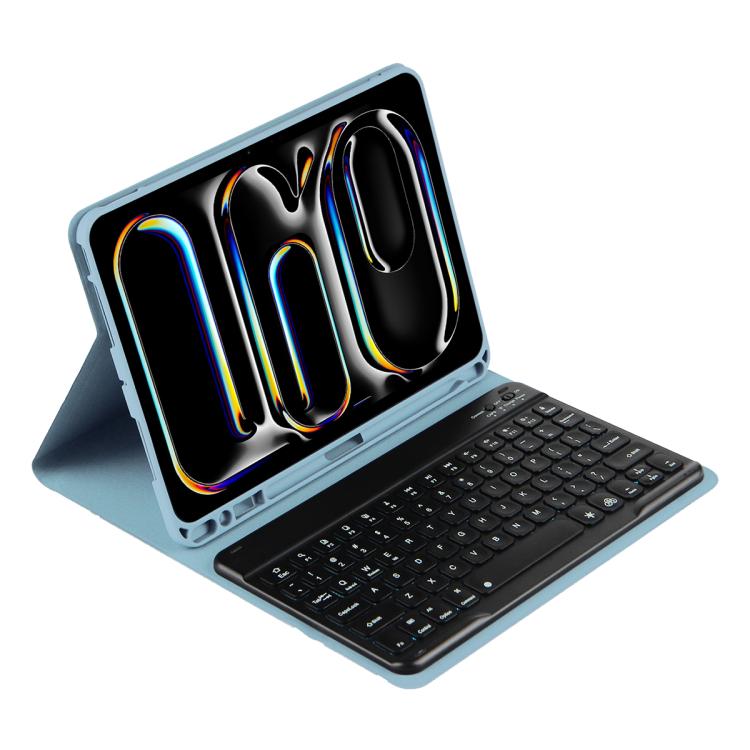 Tastiera Bluetooth retroilluminata colorata e custodia in pelle per tablet., For iPad Air 11 2024 / Air 11 2025, For iPad Air 5 / Air 4 10.9