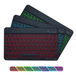 Tastiera Bluetooth retroilluminata colorata e custodia in pelle per tablet., For iPad Air 11 2024 / Air 11 2025, For iPad Air 5 / Air 4 10.9