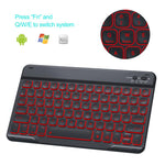Tastiera Bluetooth retroilluminata colorata e custodia in pelle per tablet., For iPad Air 11 2024 / Air 11 2025, For iPad Air 5 / Air 4 10.9