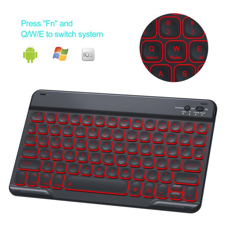 Tastiera Bluetooth retroilluminata colorata e custodia in pelle per tablet., For iPad Air 11 2024 / Air 11 2025, For iPad Air 5 / Air 4 10.9