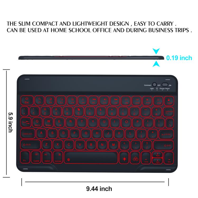Tastiera Bluetooth retroilluminata colorata e custodia in pelle per tablet., For iPad Air 11 2024 / Air 11 2025, For iPad Air 5 / Air 4 10.9