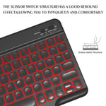 Tastiera Bluetooth retroilluminata colorata e custodia in pelle per tablet., For iPad Air 11 2024 / Air 11 2025, For iPad Air 5 / Air 4 10.9