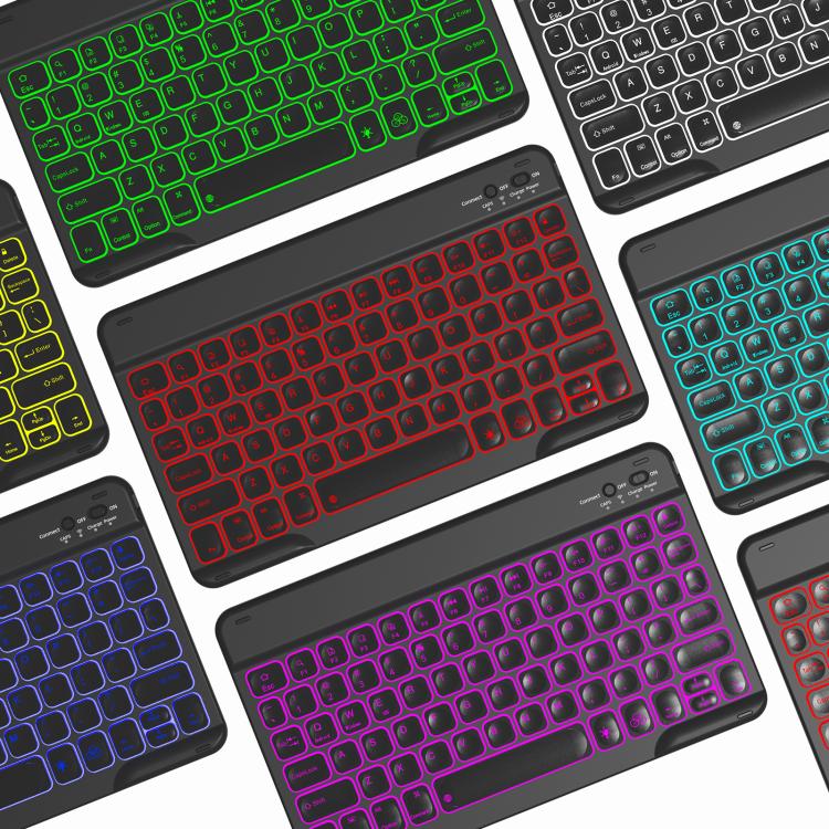 Tastiera Bluetooth retroilluminata colorata e custodia in pelle per tablet., For iPad Air 11 2024 / Air 11 2025, For iPad Air 5 / Air 4 10.9
