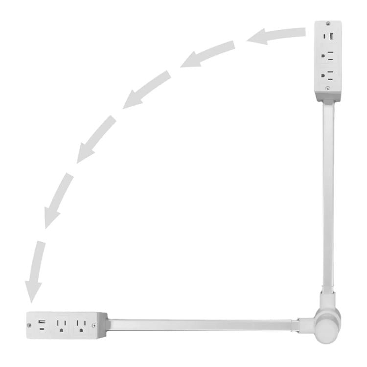 Prolunga presa US con 2 AC e USB Type-C ricarica rapida