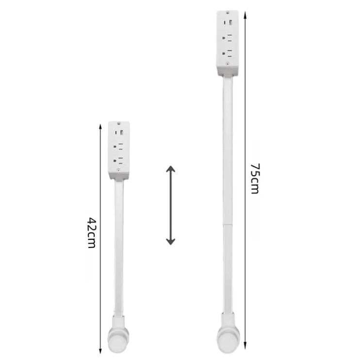 Prolunga presa US con 2 AC e USB Type-C ricarica rapida