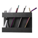 Porta posate in metallo a quattro scomparti con 12 fogli magnetici morbidi, ideale per la cucina., with 12pcs Soft Magnetic Sheet