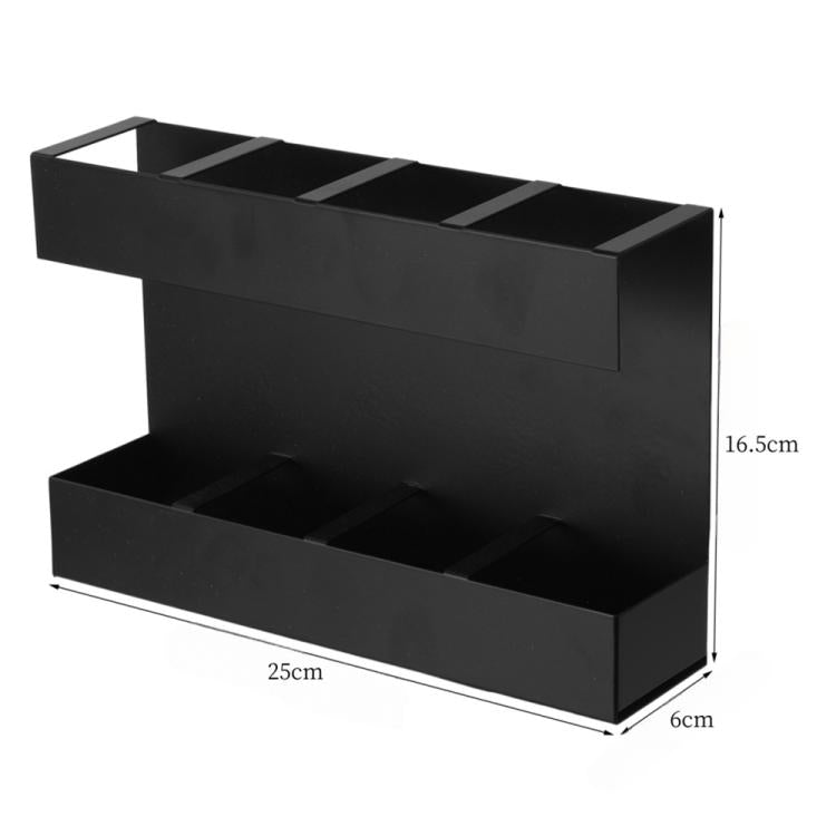 Porta posate in metallo a quattro scomparti con 12 fogli magnetici morbidi, ideale per la cucina., with 12pcs Soft Magnetic Sheet