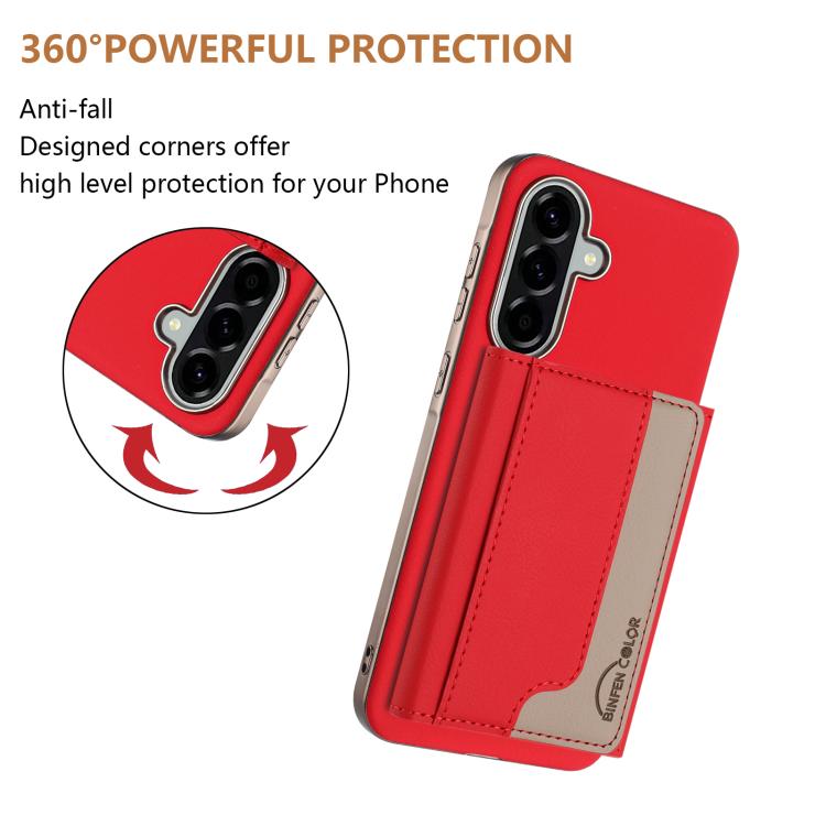 Portafoglio magnetico orizzontale in tinta con custodia per telefono RFID MagSafe, For Samsung Galaxy A25, For Samsung Galaxy A55