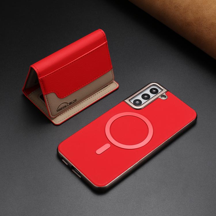 Portafoglio magnetico orizzontale in tinta con custodia per telefono RFID MagSafe, For Samsung Galaxy S25 5G, For Samsung Galaxy S25+ 5G, For Samsung Galaxy S25 Ultra 5G, For Samsung Galaxy S24 FE 5G