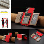 Portafoglio magnetico orizzontale in tinta con custodia per telefono RFID MagSafe, For Samsung Galaxy S25 5G, For Samsung Galaxy S25+ 5G, For Samsung Galaxy S25 Ultra 5G, For Samsung Galaxy S24 FE 5G