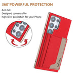 Portafoglio magnetico orizzontale in tinta con custodia per telefono RFID MagSafe, For Samsung Galaxy S24 Ultra 5G, For Samsung Galaxy S24+ 5G, For Samsung Galaxy S24 5G, For Samsung Galaxy S23 Ultra 5G