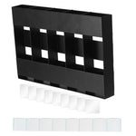 Porta posate in metallo a cinque scomparti per cannucce, organizer da cucina, without Soft Magnetic Sheet, with 12pcs Soft Magnetic Sheet