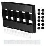 Porta posate in metallo a cinque scomparti per cannucce, organizer da cucina, without Soft Magnetic Sheet, with 12pcs Soft Magnetic Sheet