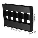 Porta posate in metallo a cinque scomparti per cannucce, organizer da cucina, without Soft Magnetic Sheet, with 12pcs Soft Magnetic Sheet