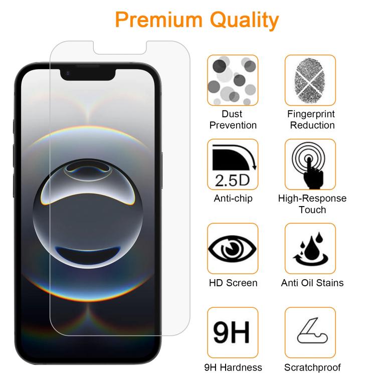10 pezzi xDfind Pellicola in vetro temperato di alluminio da 0,26 mm 9H 2.5D, For iPhone 17e / 16e / 13 / 13 Pro, For iPhone 16 Pro Max, For iPhone 16 Pro, For iPhone 16 Plus, For iPhone 16, For iPhone 15 Plus / 15 Pro Max, For iPhone 15 / 15 Pro      ...