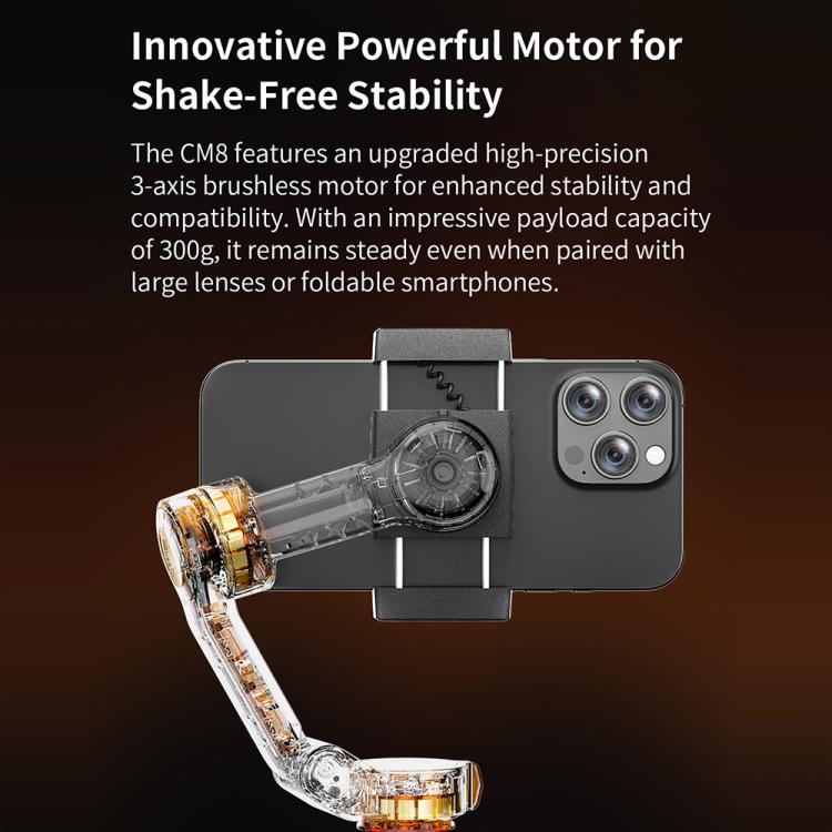 FUNSNAP CM8 Stabilizzatore Smartphone 3 Assi Pieghevole