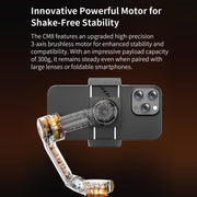 FUNSNAP CM8 Stabilizzatore Smartphone 3 Assi Pieghevole