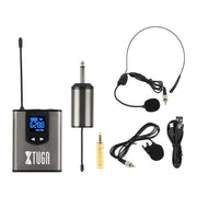 Microfono wireless UHF XTUGA A1 con trasmettitore da cintura