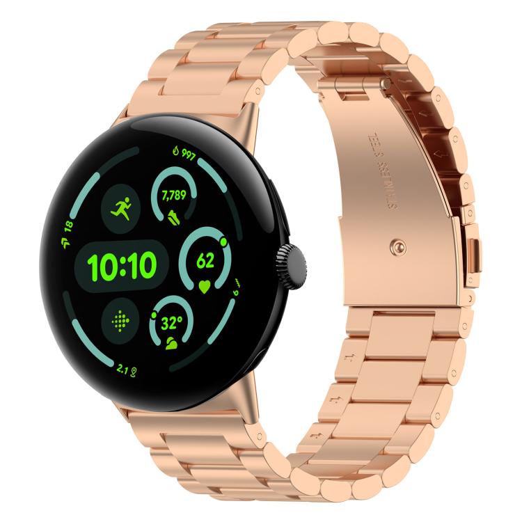 Cinturino per orologio in metallo a sgancio rapido xDfind con tre perline, For Google Pixel Watch 4 / 3 45mm, For Google Pixel Watch 4 / 3 / 2 / 1 41mm