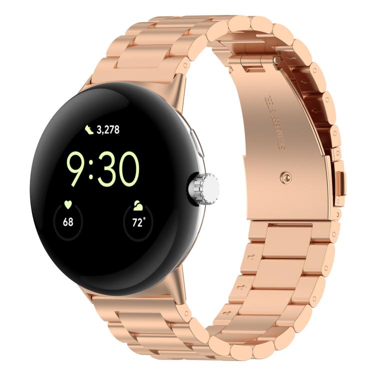 Cinturino per orologio in metallo a sgancio rapido xDfind con tre perline, For Google Pixel Watch 4 / 3 45mm, For Google Pixel Watch 4 / 3 / 2 / 1 41mm