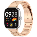 Cinturino per orologio in metallo a sgancio rapido xDfind con tre perline, For Xiaomi Band 10 Pro / 9 Pro / Redmi Watch 6, For Xiaomi Smart Band 10 / 9 / 8 NFC, For Xiaomi Redmi Watch 3 20mm