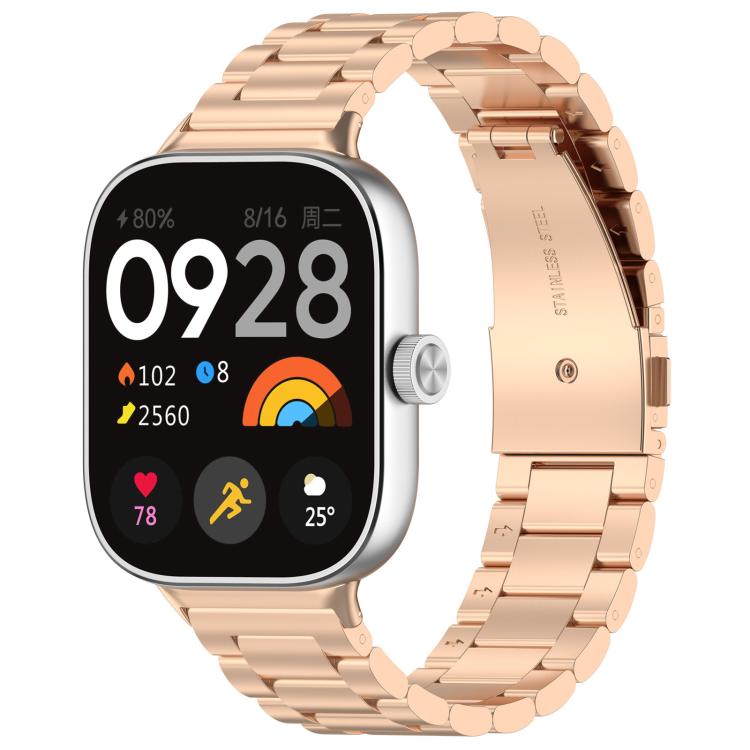 Cinturino per orologio in metallo a sgancio rapido xDfind con tre perline, For Xiaomi Band 10 Pro / 9 Pro / Redmi Watch 6, For Xiaomi Smart Band 10 / 9 / 8 NFC, For Xiaomi Redmi Watch 3 20mm