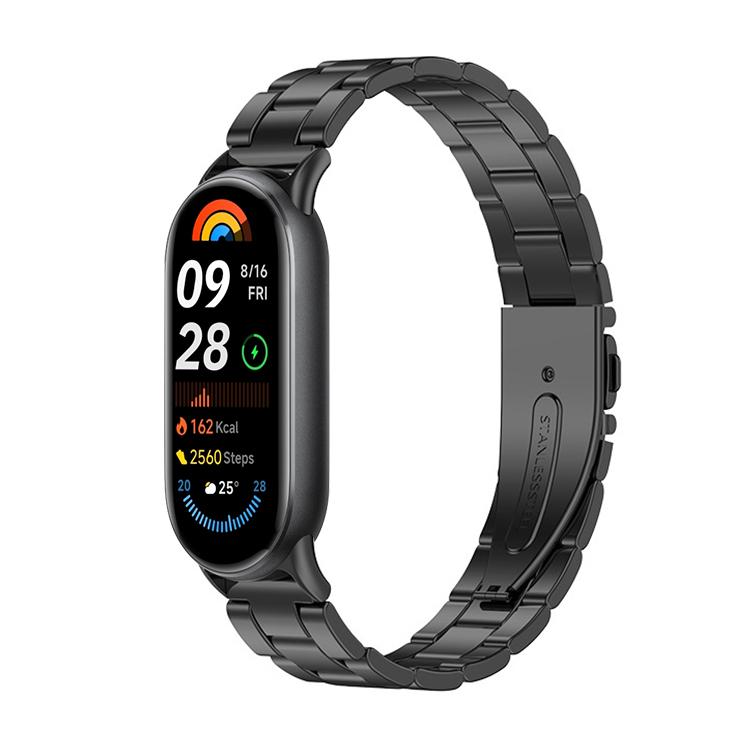 Cinturino per orologio in metallo a sgancio rapido xDfind con tre perline, For Xiaomi Band 10 Pro / 9 Pro / Redmi Watch 6, For Xiaomi Smart Band 10 / 9 / 8 NFC, For Xiaomi Redmi Watch 3 20mm