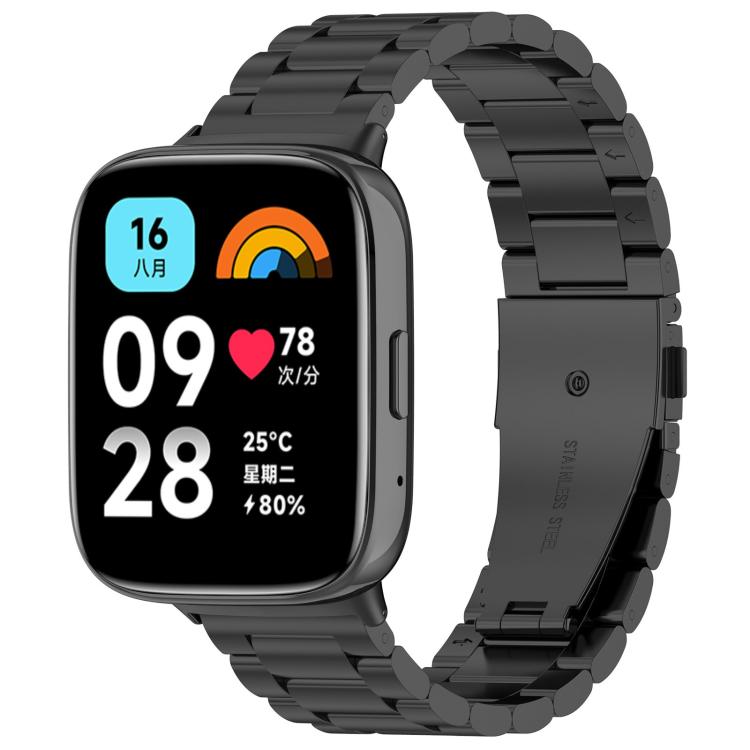 Cinturino per orologio in metallo a sgancio rapido xDfind con tre perline, For Xiaomi Band 10 Pro / 9 Pro / Redmi Watch 6, For Xiaomi Smart Band 10 / 9 / 8 NFC, For Xiaomi Redmi Watch 3 20mm