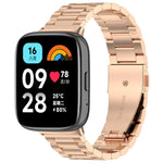 Cinturino per orologio in metallo a sgancio rapido xDfind con tre perline, For Xiaomi Band 10 Pro / 9 Pro / Redmi Watch 6, For Xiaomi Smart Band 10 / 9 / 8 NFC, For Xiaomi Redmi Watch 3 20mm